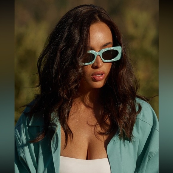 COPY - 12th Tribe: Serpentine Green & White Marble sunglasses - Picture 2 of 5